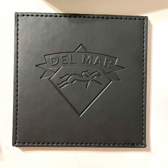 Leeman Black Del Mar Racing Tuscany Coaster Set - Picture 7 of 10